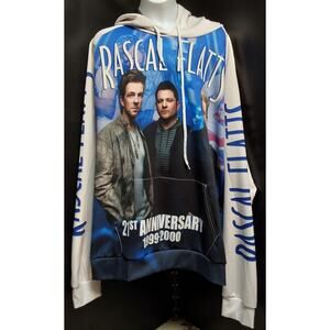 Rascal Flats 1999 - 2020 Anniversary Hoodie Sweat Shirt Size LG to XLg Rare